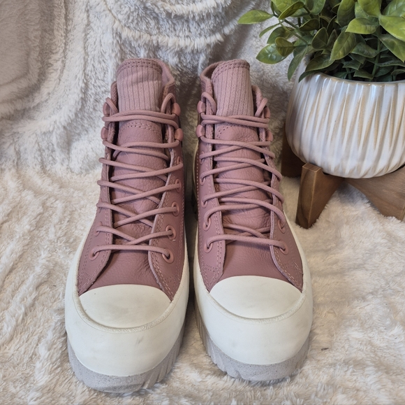 Converse Chuck Taylor All Star Lugged 2.0 Sneakers Pink Waterproof Women’s Sz 6 - Picture 7 of 16